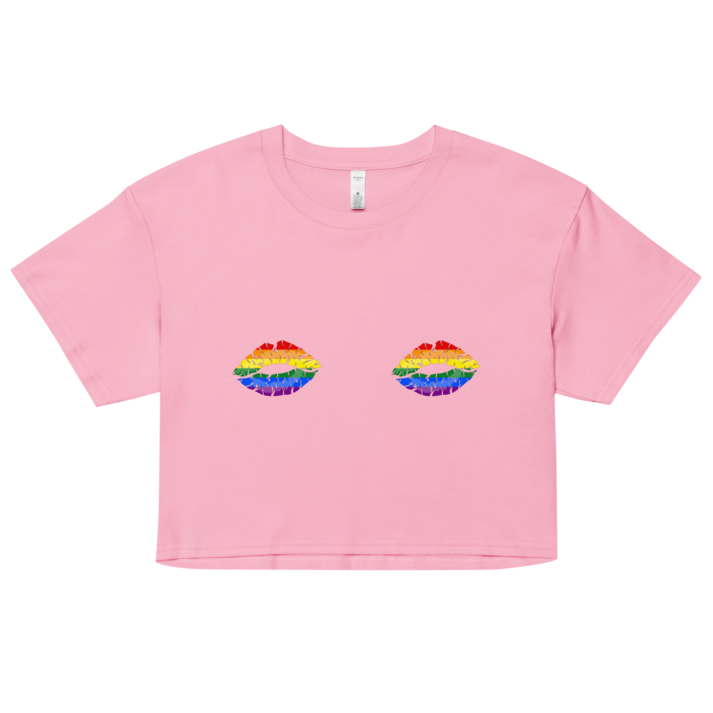 Rainbow Boob Kisses Women’s crop top