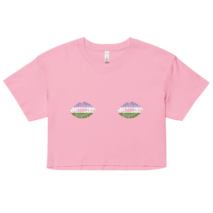 Genderqueer Boob Kisses Women’s crop top