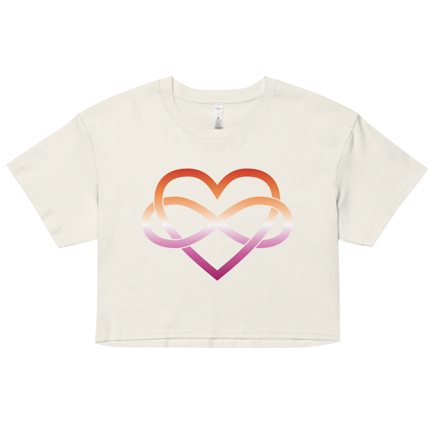 Polyamory Infinity Heart - Lesbian Women’s crop top