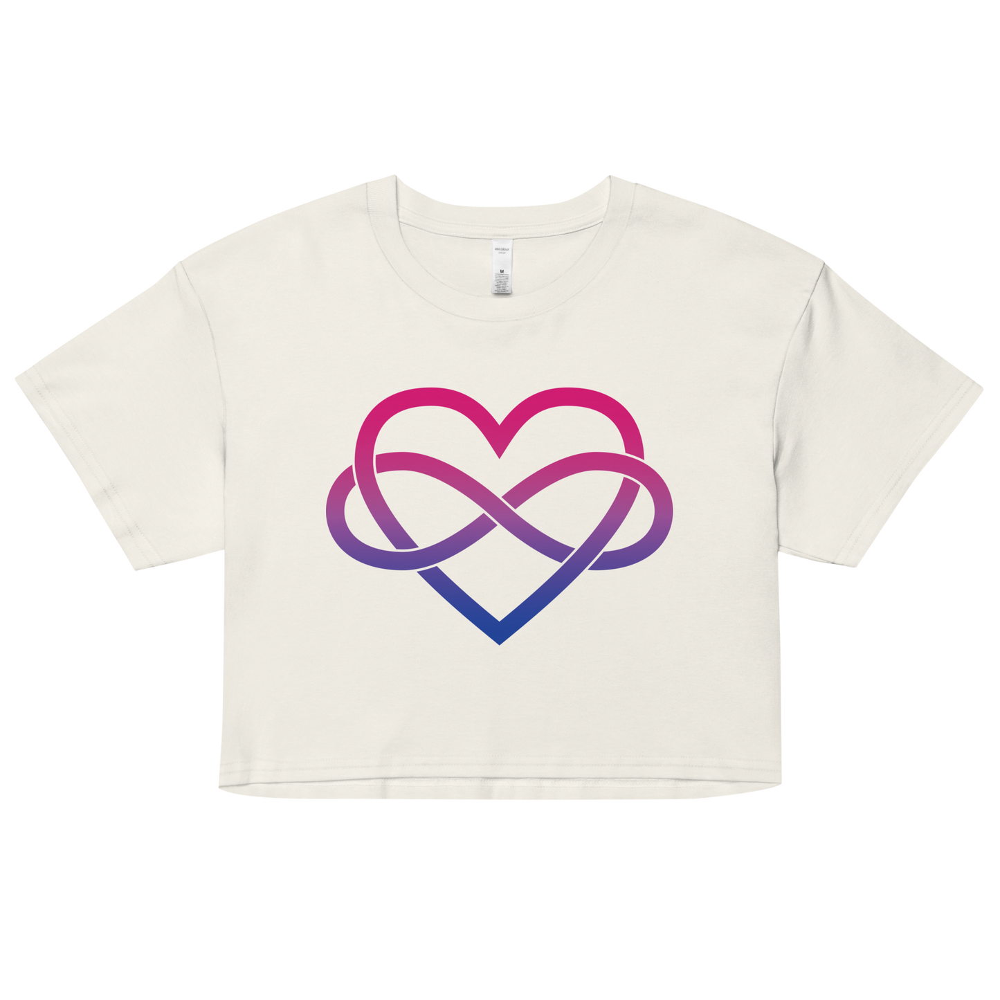 Polyamory Infinity Heart - Bisexual Women’s crop top