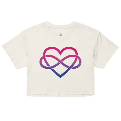 Polyamory Infinity Heart - Bisexual Women’s crop top