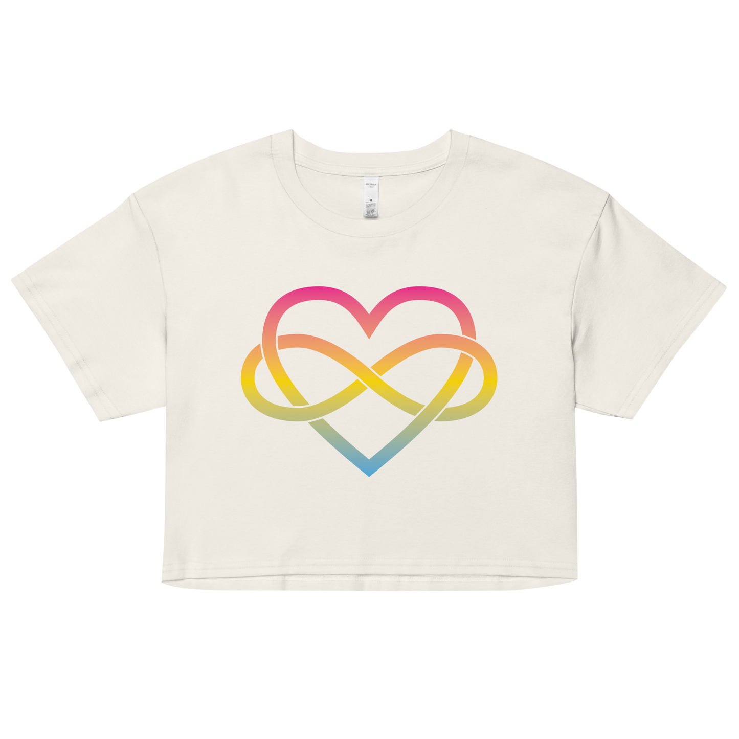 Polyamory Infinity Heart - Pansexual Women’s crop top