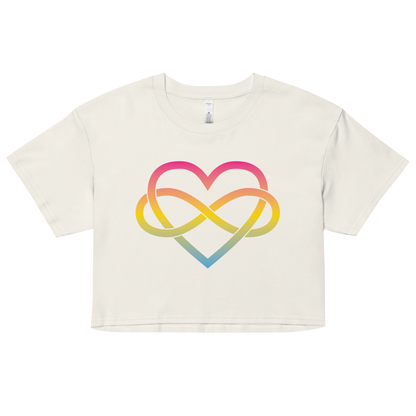 Polyamory Infinity Heart - Pansexual Women’s crop top