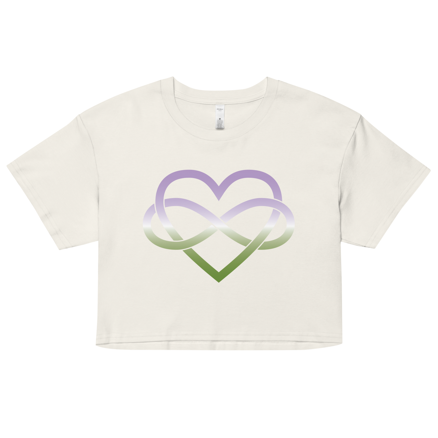 Polyamory Infinity Heart - Genderqueer Women’s crop top