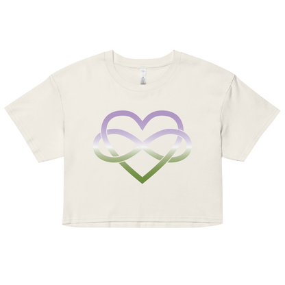 Polyamory Infinity Heart - Genderqueer Women’s crop top