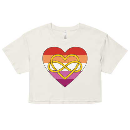 Polyamory Infinity Heart Lesbian Pride Women’s crop top