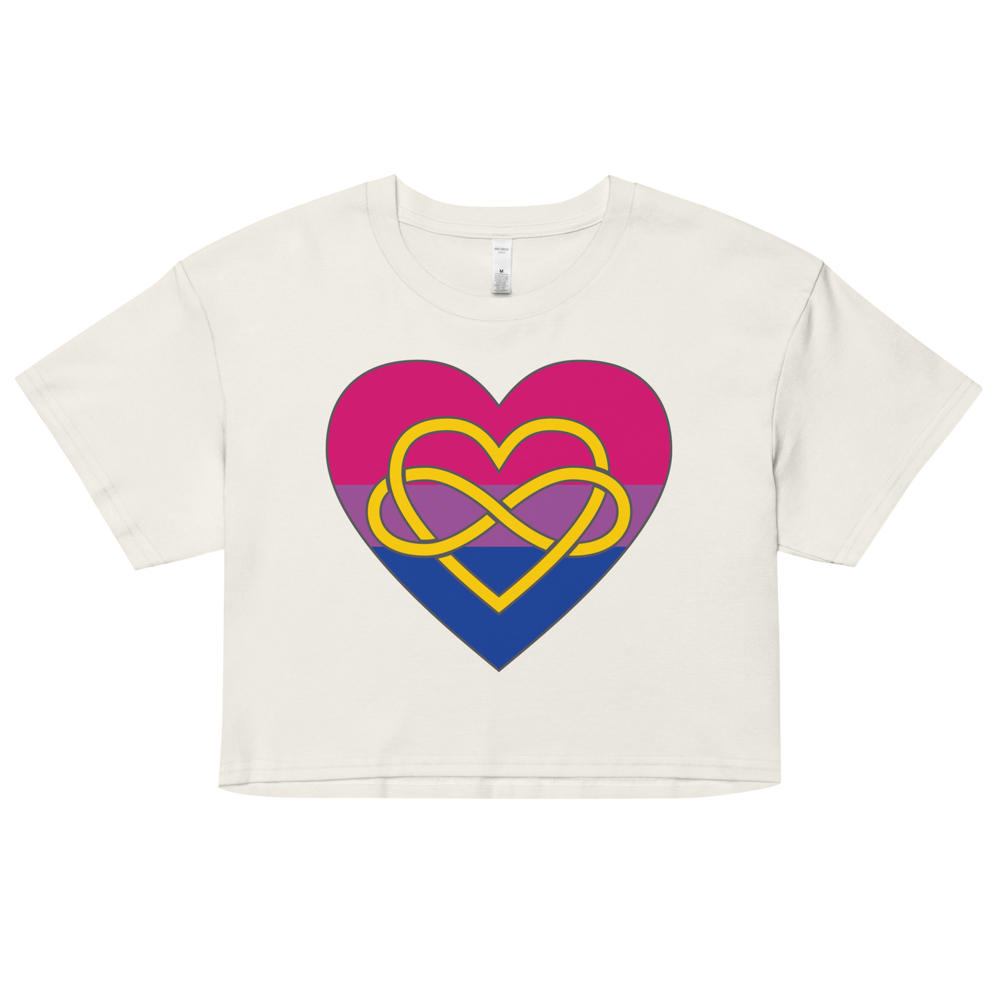 Polyamory Infinity Heart Bisexual Pride Women’s crop top