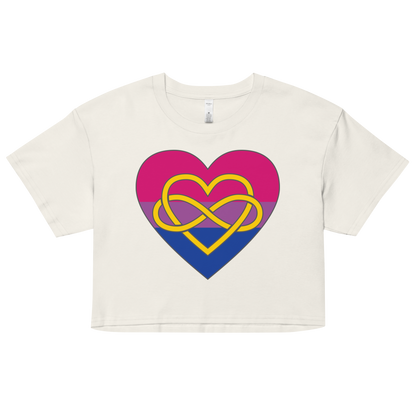 Polyamory Infinity Heart Bisexual Pride Women’s crop top