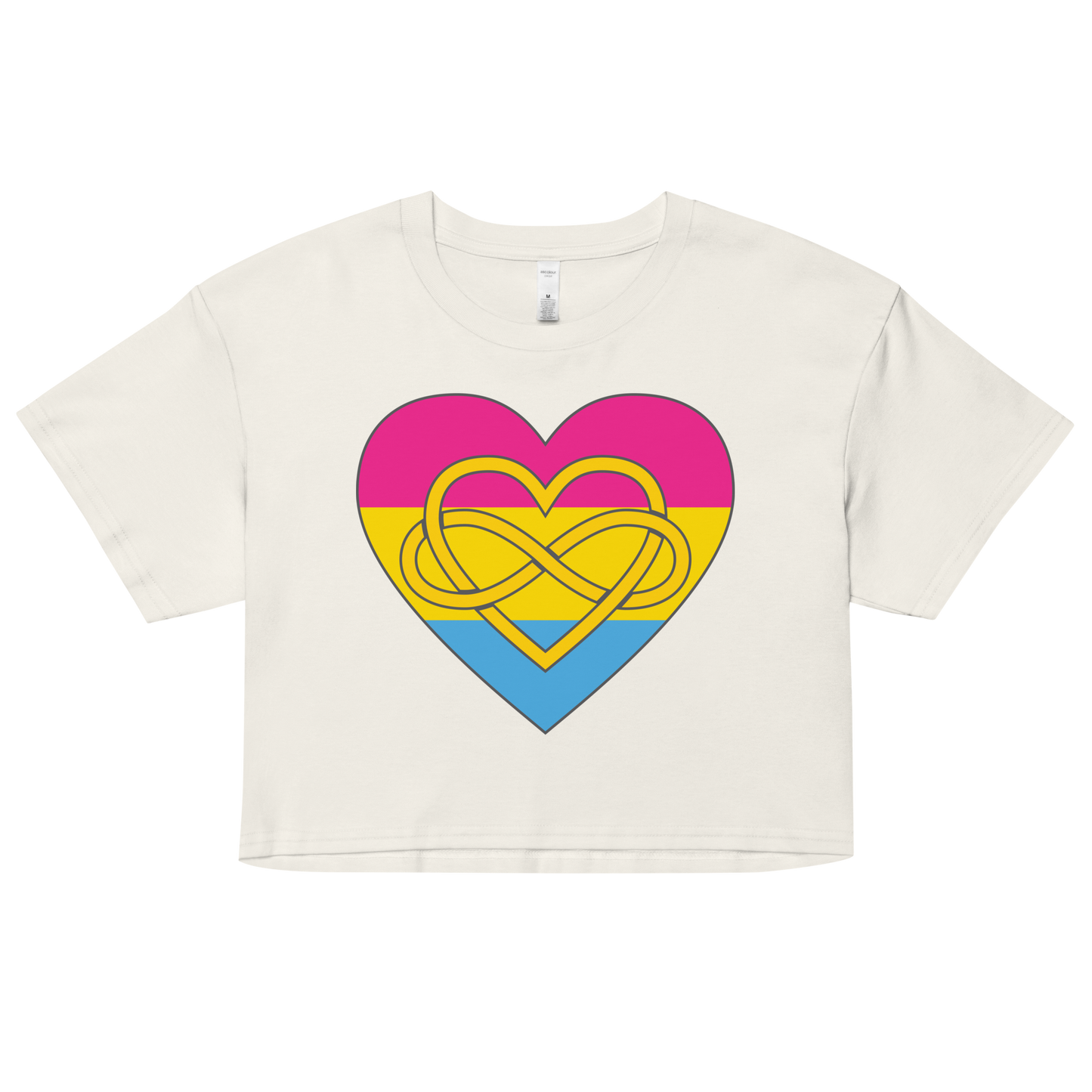 Polyamory Infinity Heart Pansexual Pride Women’s crop top