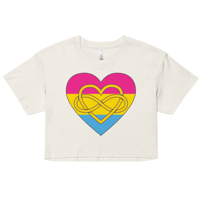 Polyamory Infinity Heart Pansexual Pride Women’s crop top