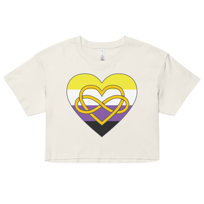 Polyamory Infinity Heart Non-binary Pride Women’s crop top