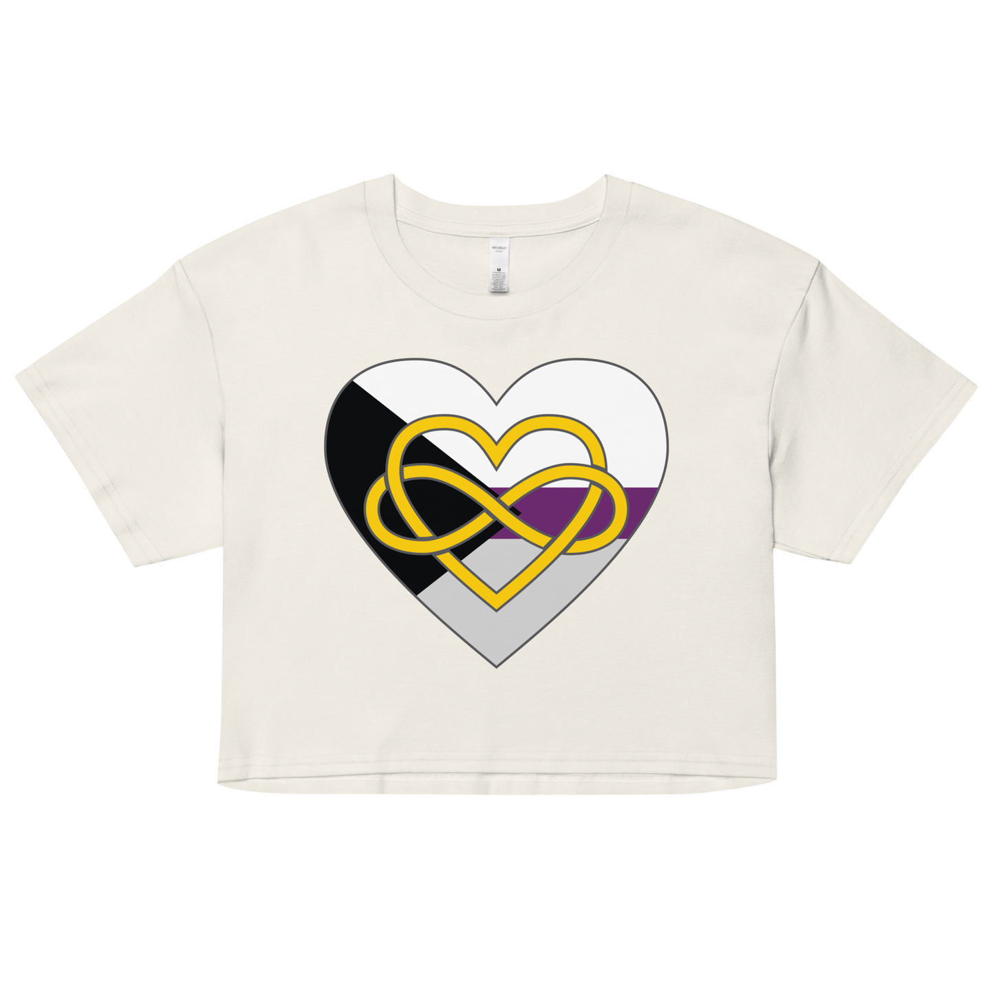 Polyamory Infinity Heart Demisexual Pride Women’s crop top