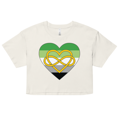 Polyamory Infinity Heart Aromantic Pride Women’s crop top