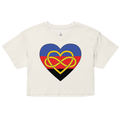 Polyamory Infinity Heart Pride Women’s crop top