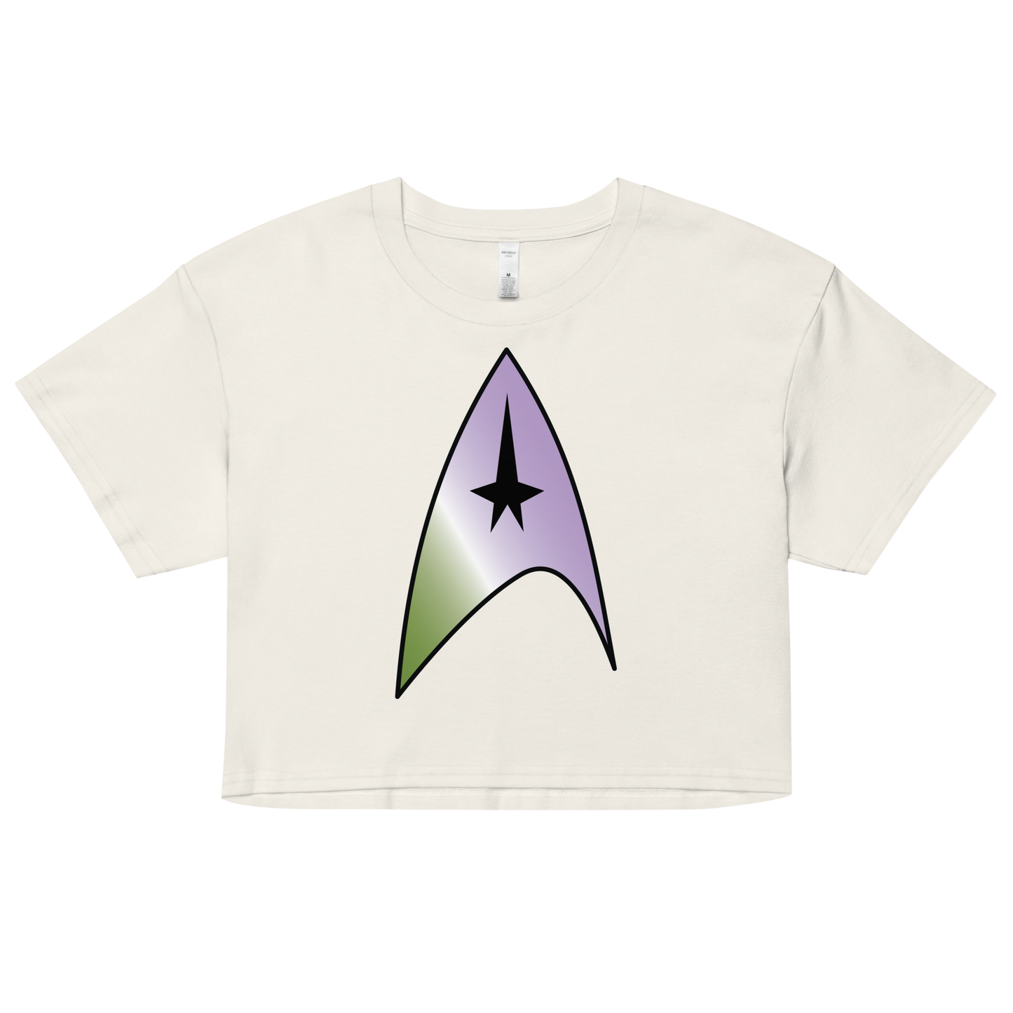 Starfleet Insignia - Genderqueer Pride Women’s crop top