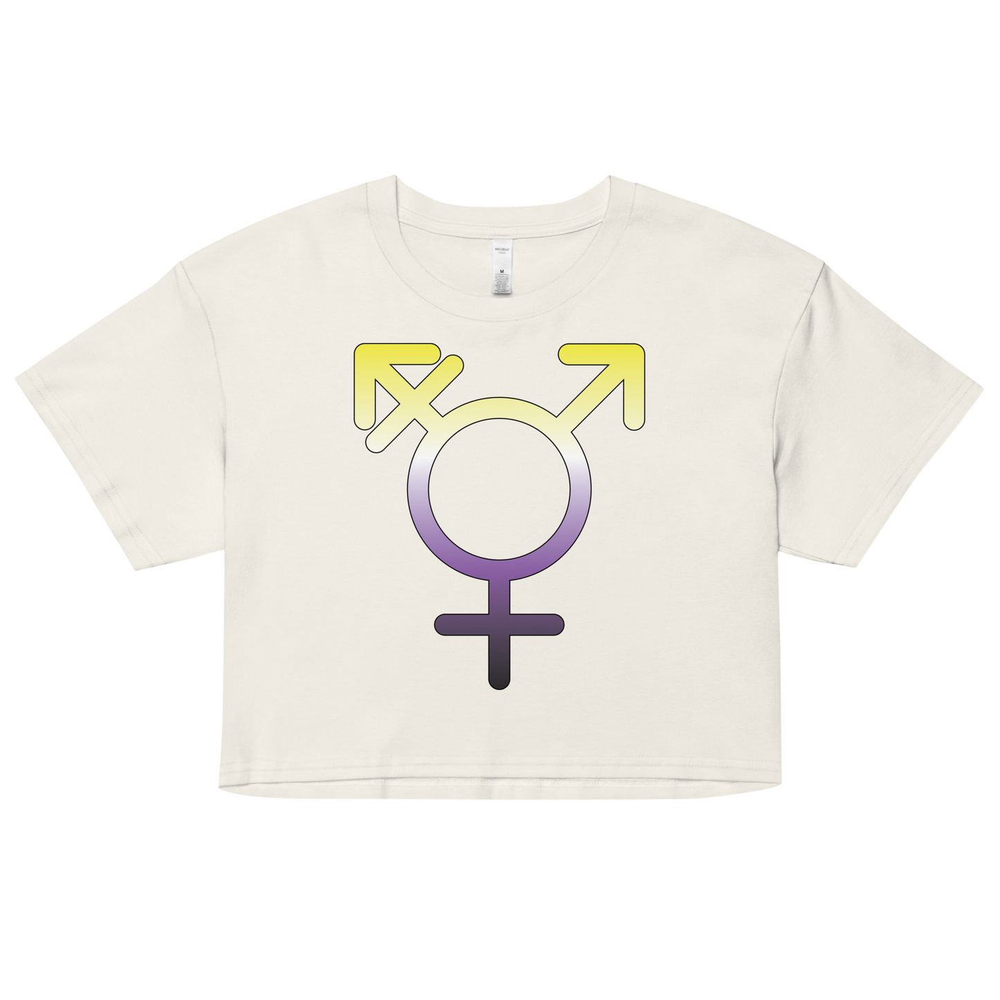 Transgender Symbol - Non-binary Pride Women’s crop top