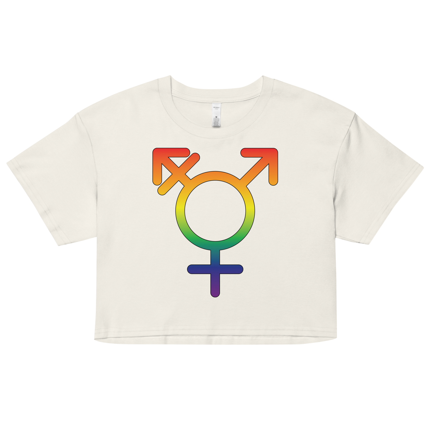 Transgender Symbol - Rainbow Pride Women’s crop top