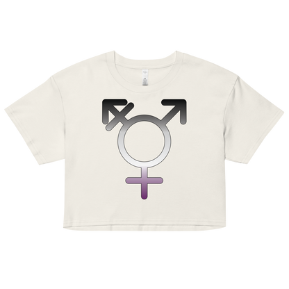 Transgender Symbol - Asexual/Demisexual Pride Women’s crop top