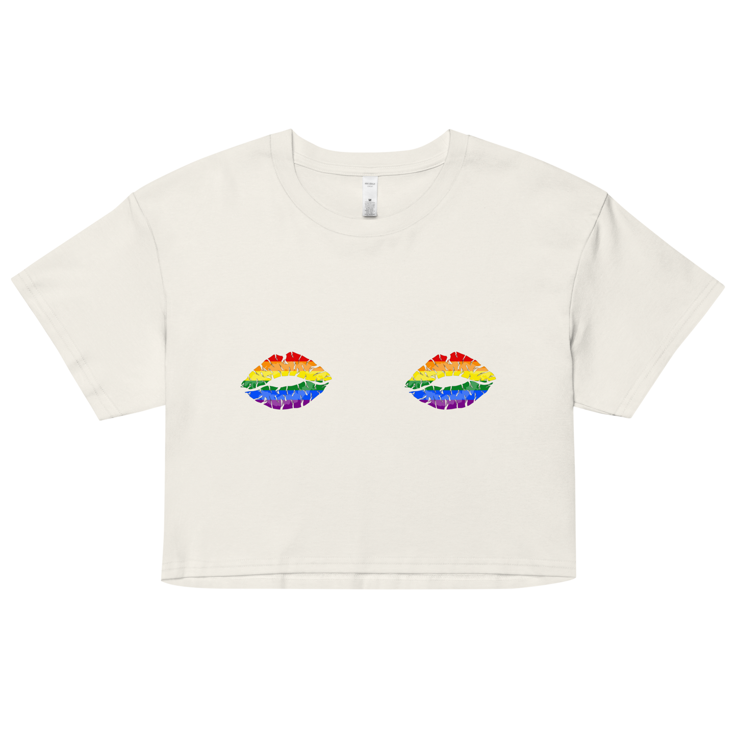 Rainbow Boob Kisses Women’s crop top