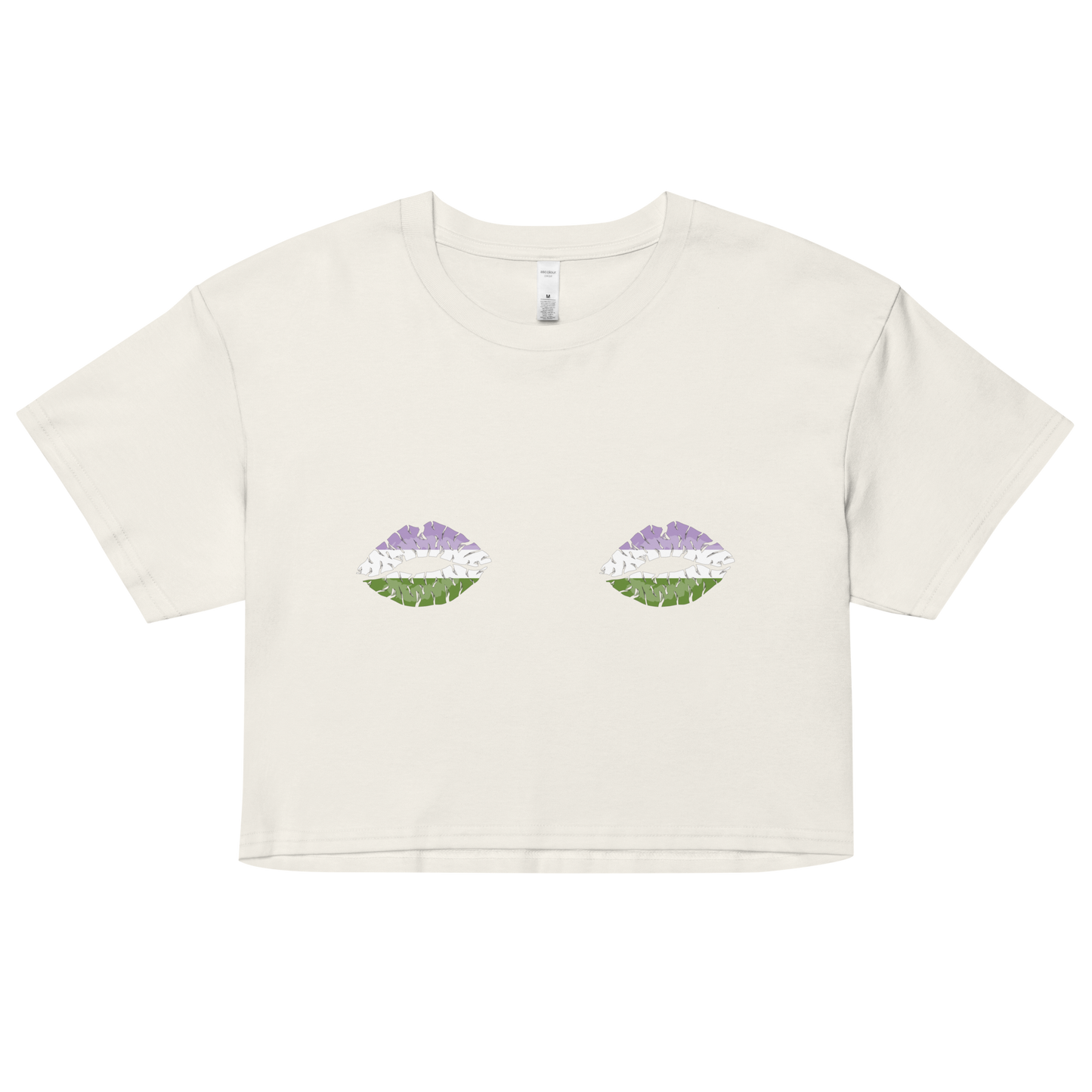 Genderqueer Boob Kisses Women’s crop top