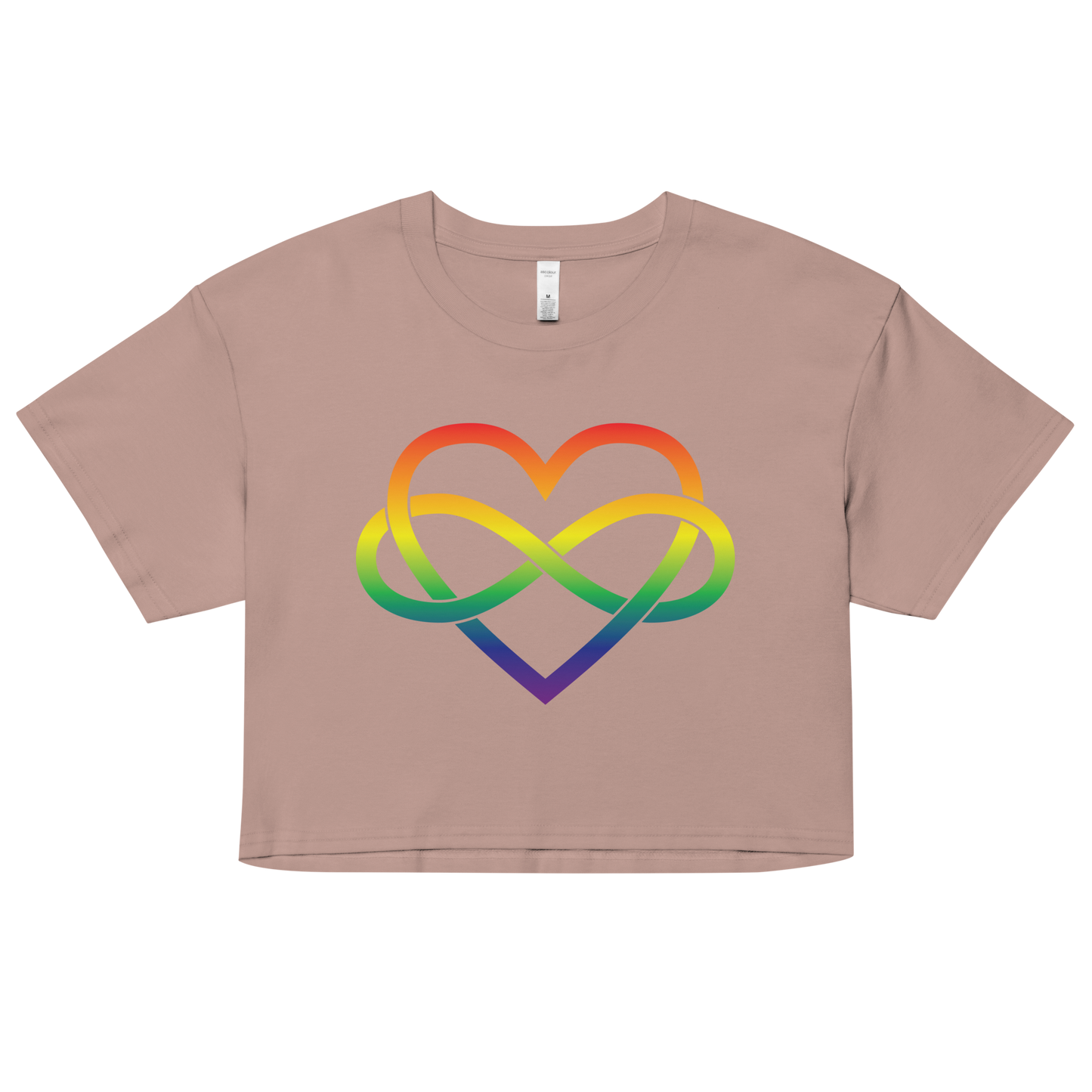 Polyamory Infinity Heart - Rainbow Women’s crop top