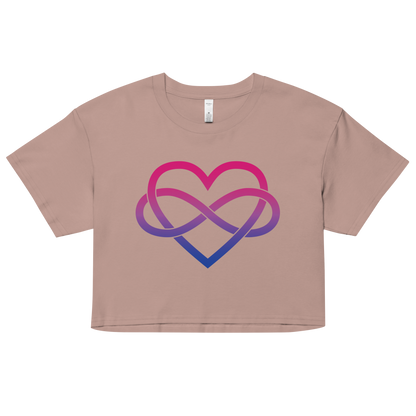 Polyamory Infinity Heart - Bisexual Women’s crop top