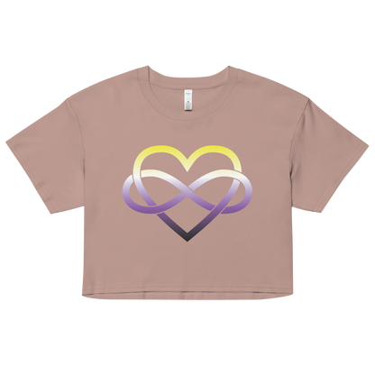 Polyamory Infinity Heart - Non-binary Women’s crop top