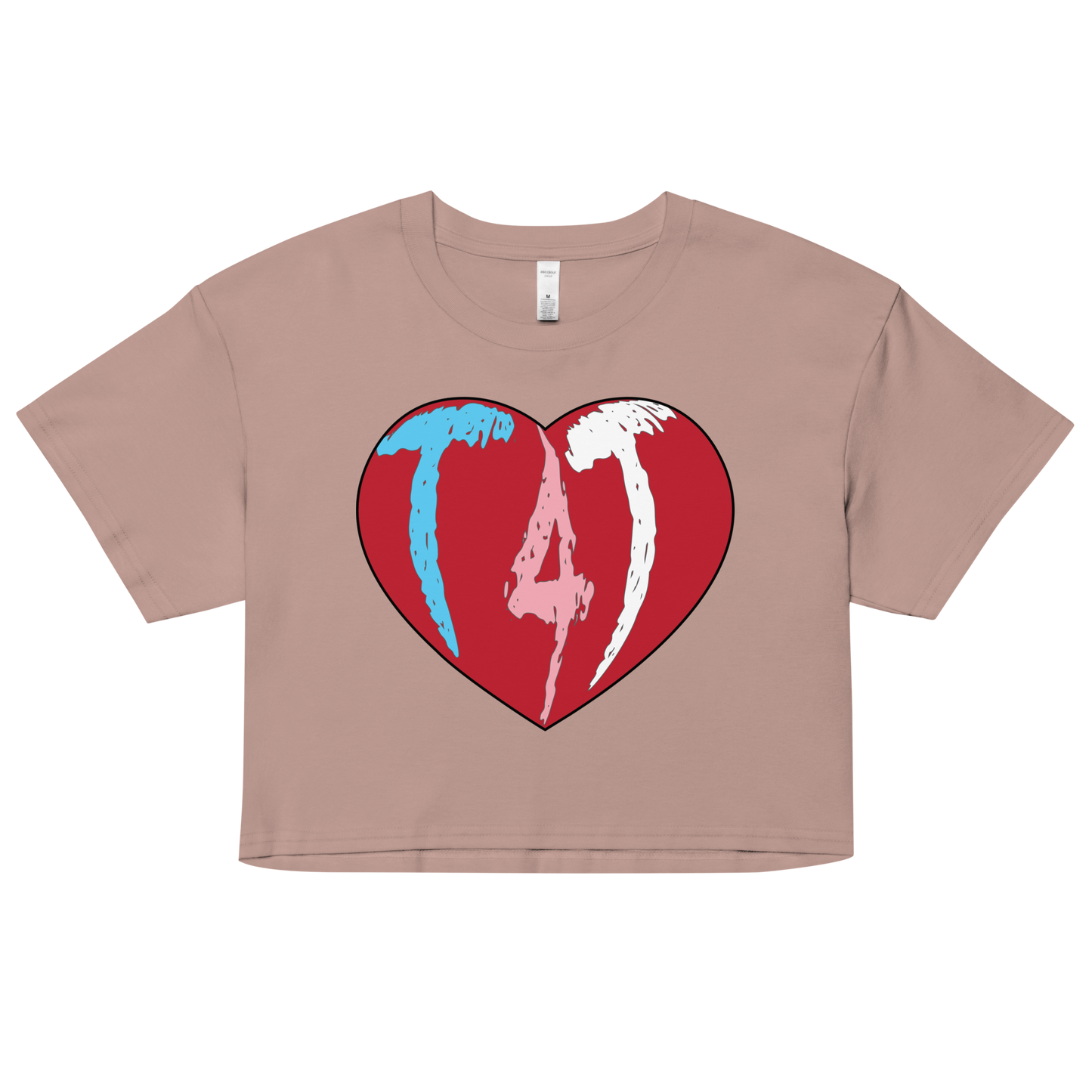 T4T Heart Women’s crop top