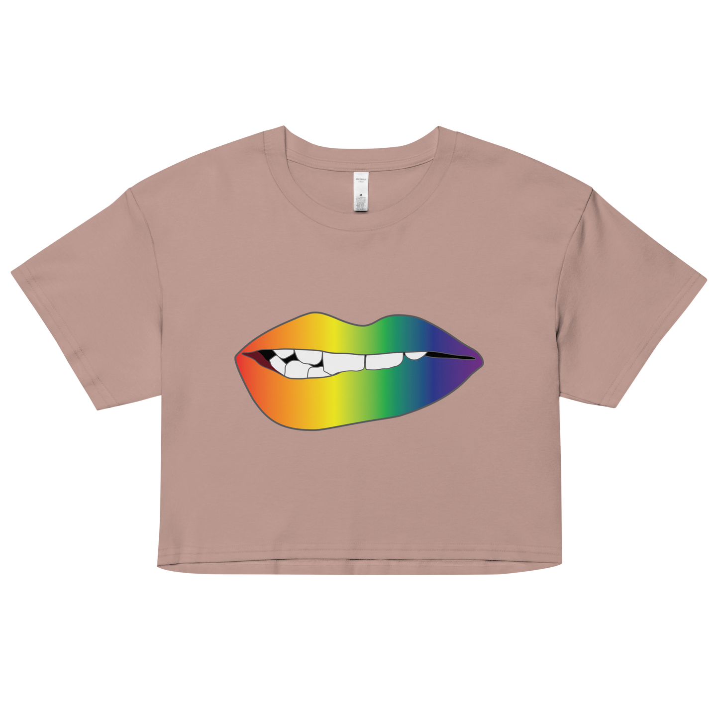 Biting Lips - Rainbow Pride - Gradient Women’s crop top