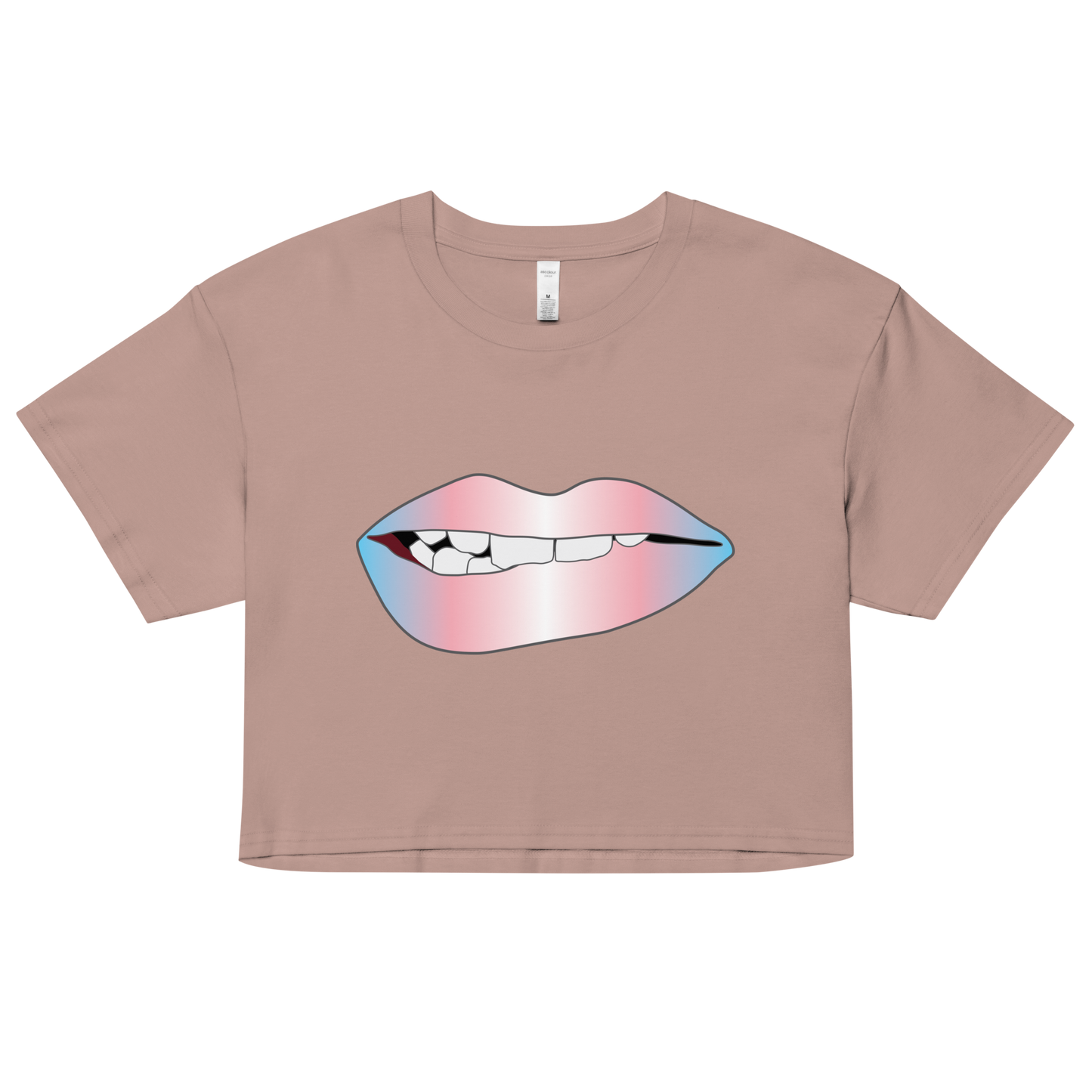 Biting Lips - Transgender Pride - Gradient Women’s crop top