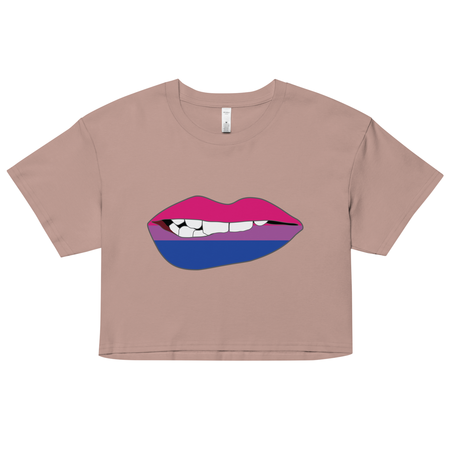 Biting Lips - Bisexual Flag Women’s crop top