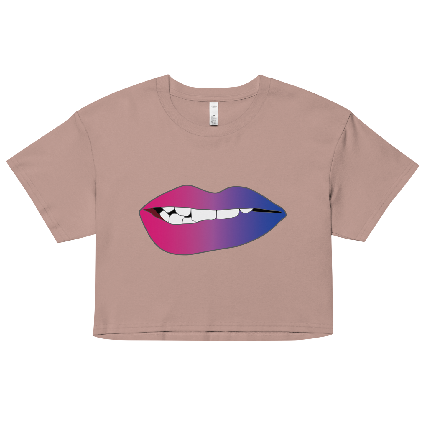 Biting Lips - Bisexual Pride - Gradient Women’s crop top