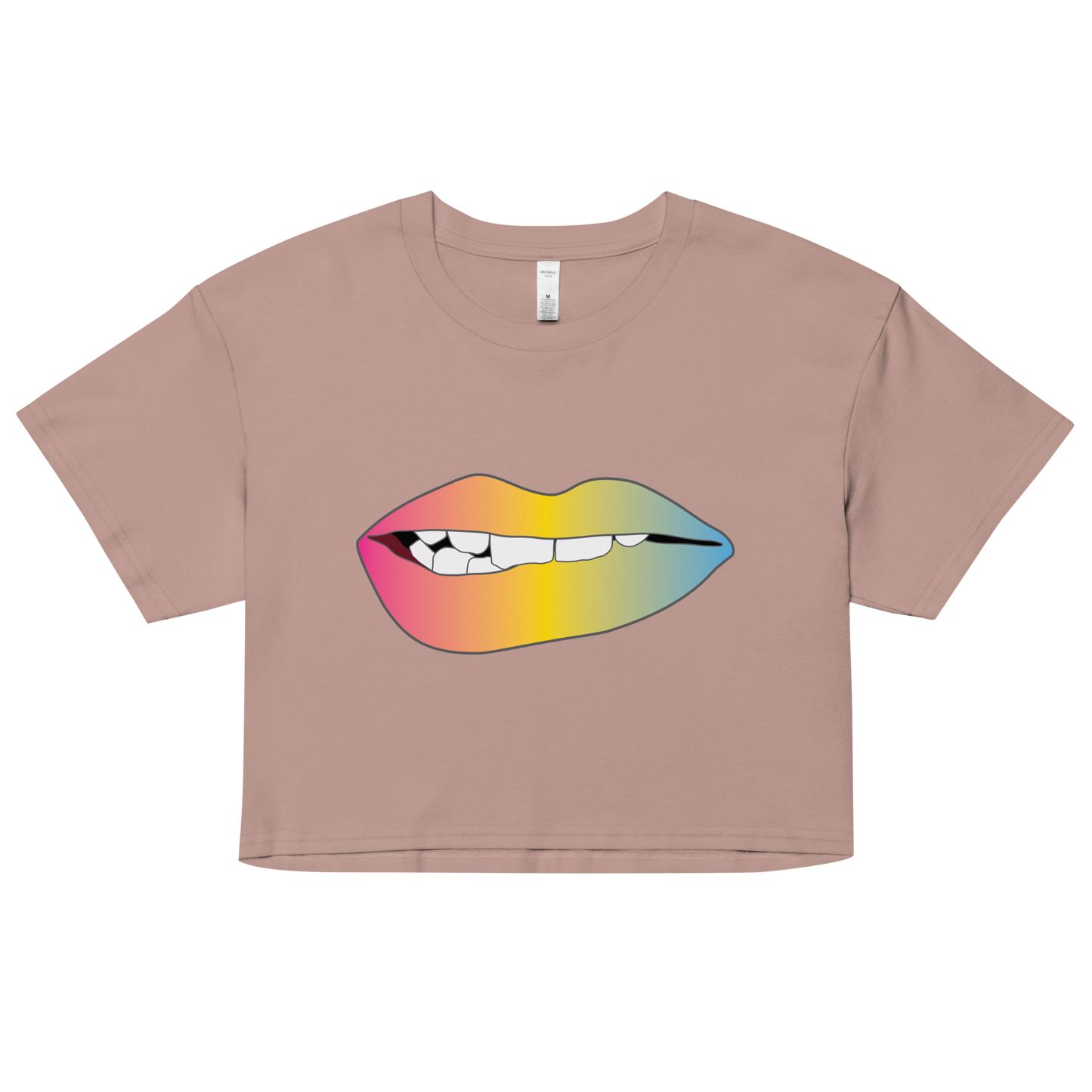 Biting Lips - Pansexual Pride - Gradient Women’s crop top