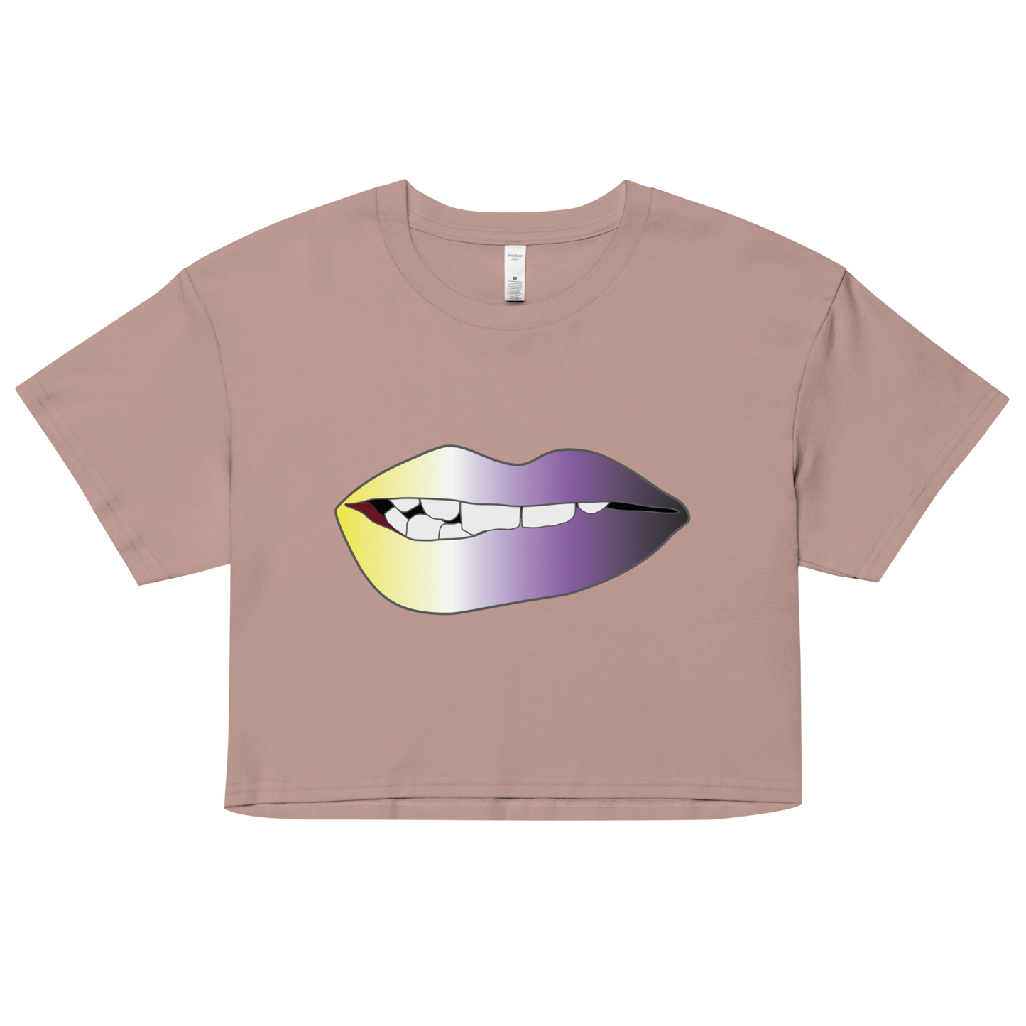 Biting Lips - Non-binary Pride - Gradient Women’s crop top