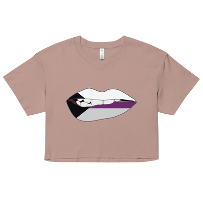 Biting Lips - Demisexual Flag Women’s crop top