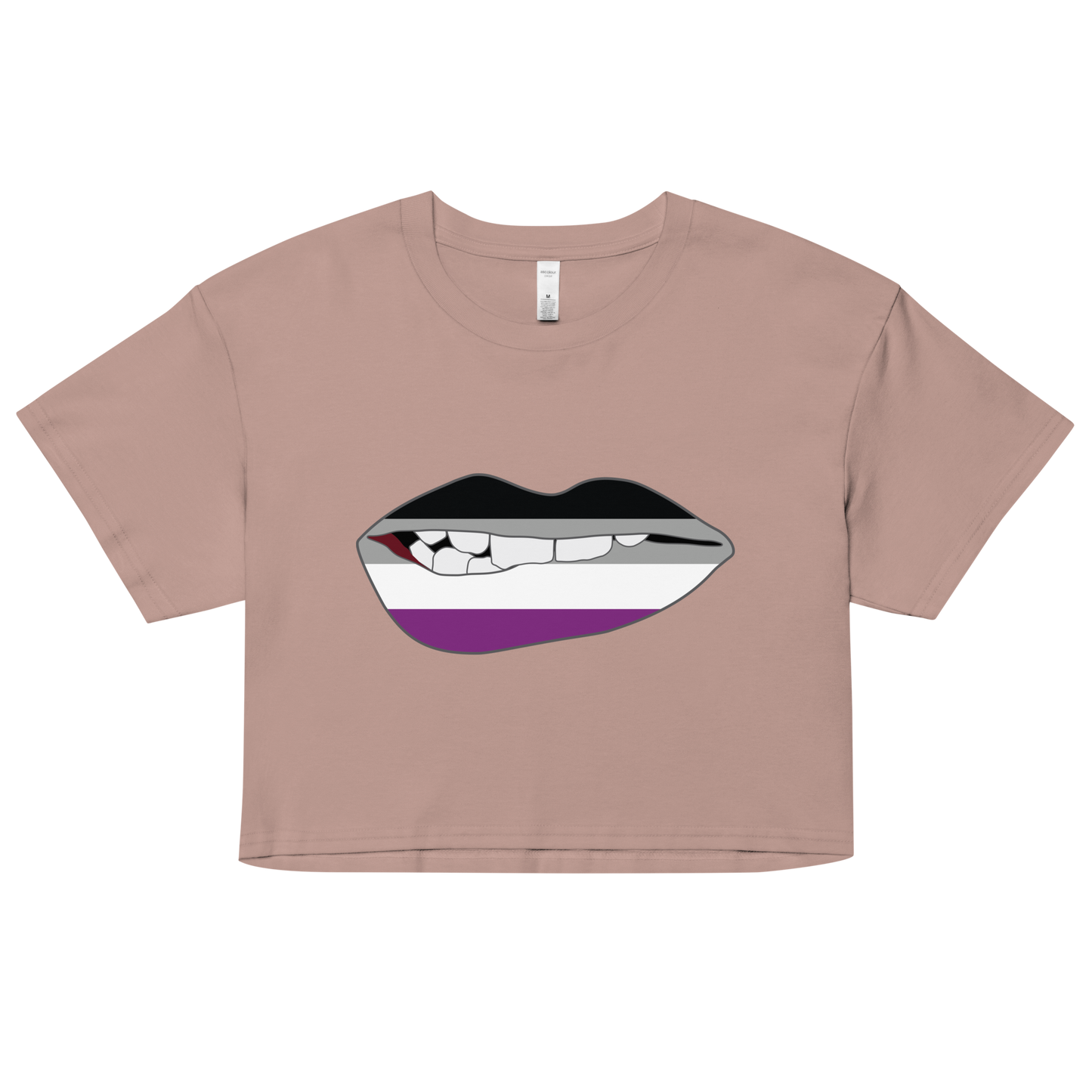 Biting Lips - Asexual Flag Women’s crop top