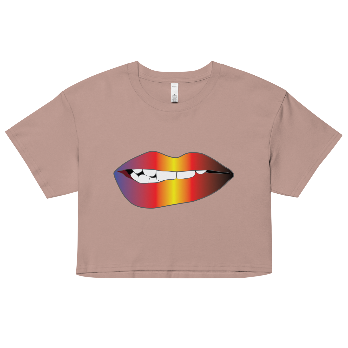 Biting Lips - Polyamory Pride - Gradient Women’s crop top