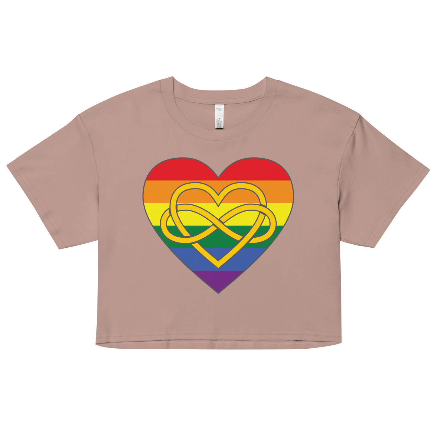 Polyamory Infinity Heart Rainbow Pride Women’s crop top