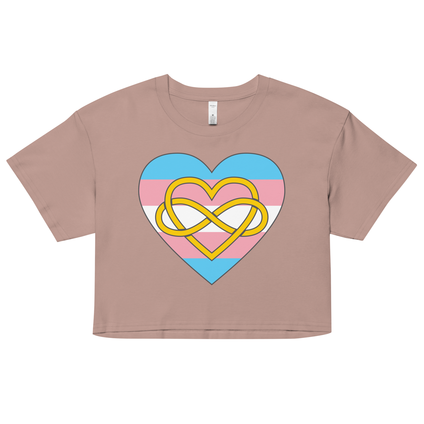 Polyamory Infinity Heart Trans Pride Women’s crop top