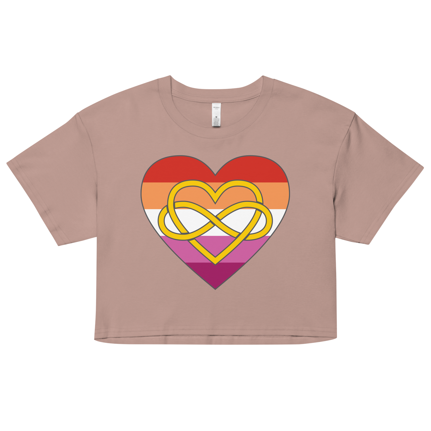 Polyamory Infinity Heart Lesbian Pride Women’s crop top