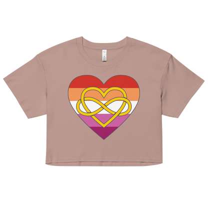 Polyamory Infinity Heart Lesbian Pride Women’s crop top