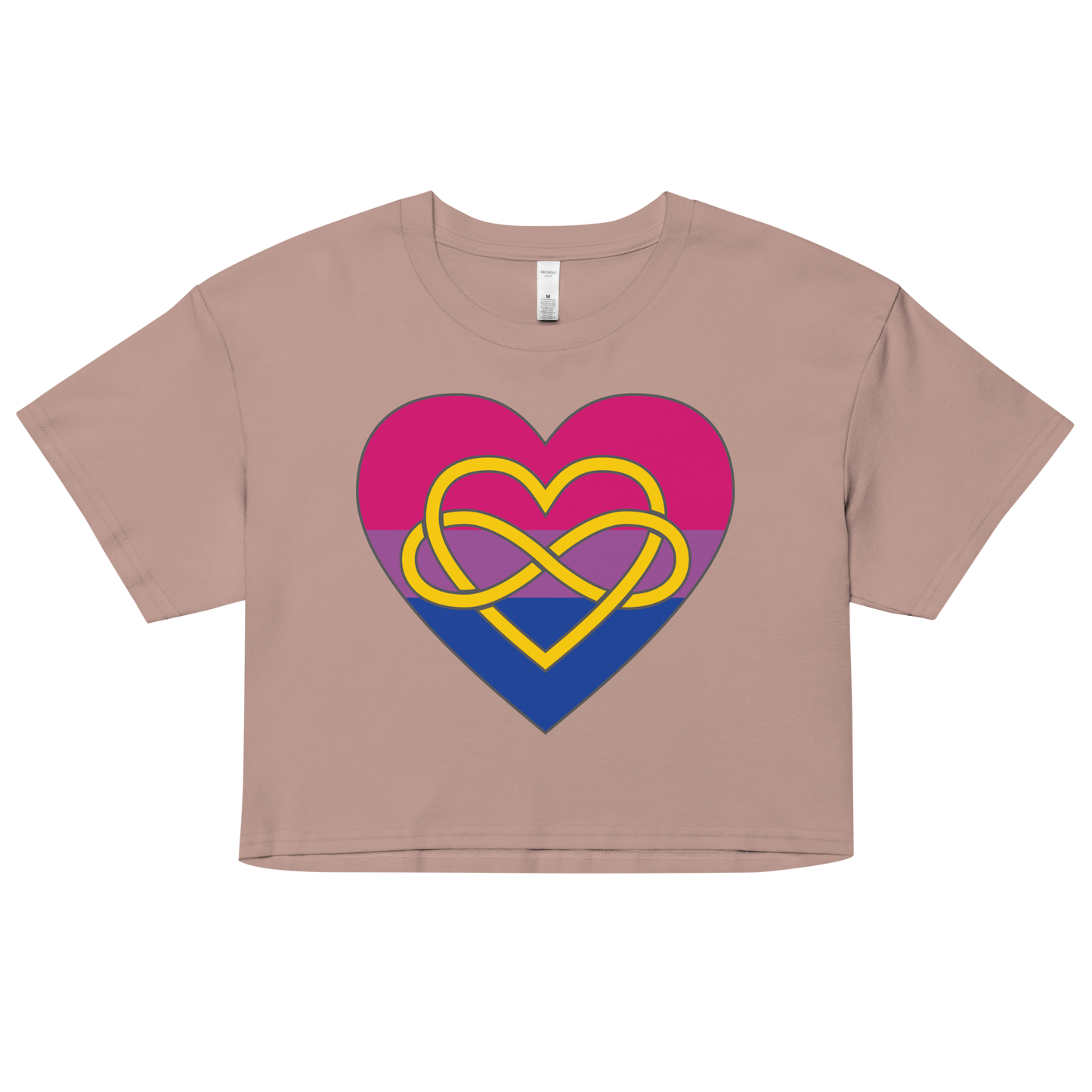 Polyamory Infinity Heart Bisexual Pride Women’s crop top