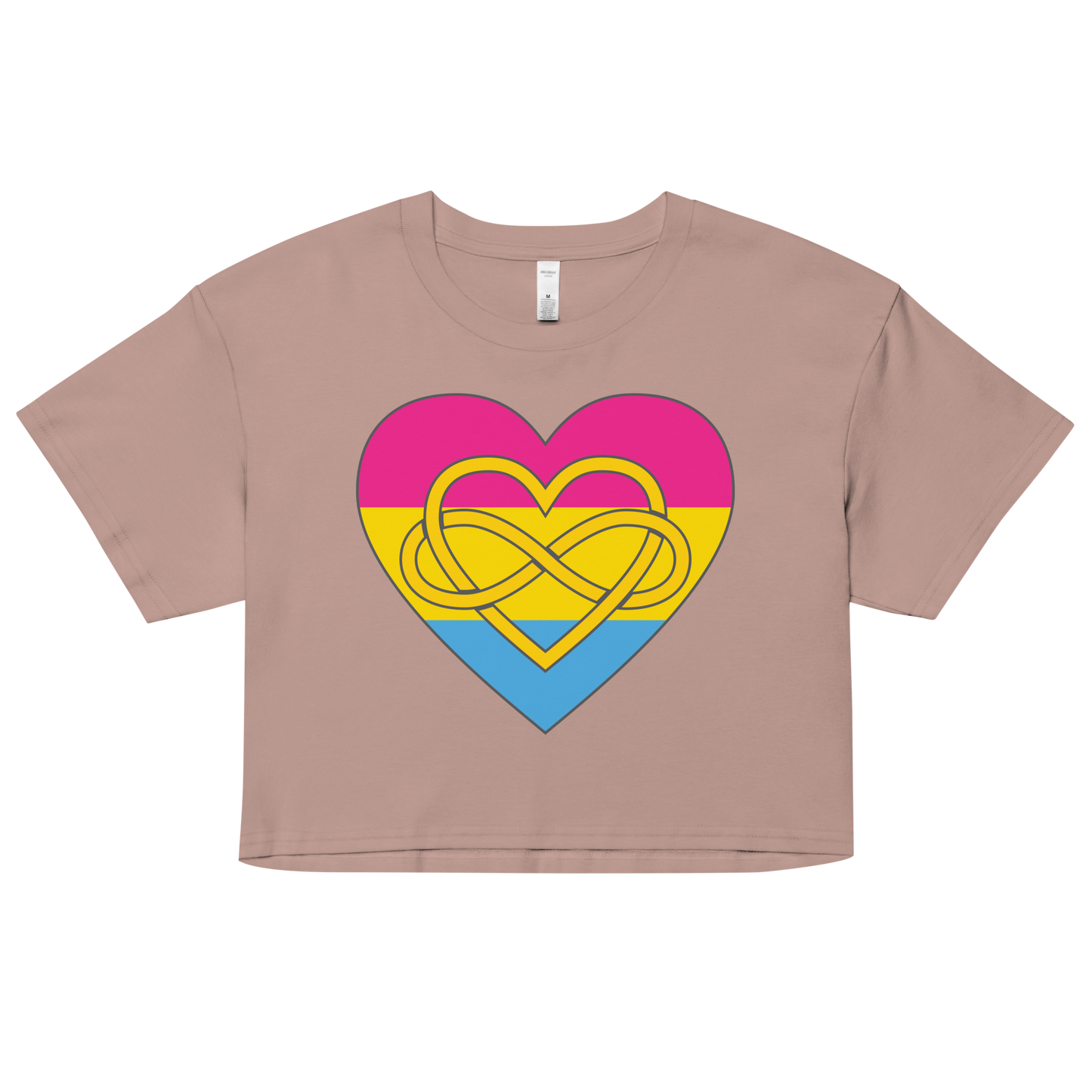 Polyamory Infinity Heart Pansexual Pride Women’s crop top