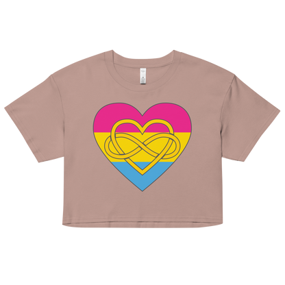 Polyamory Infinity Heart Pansexual Pride Women’s crop top