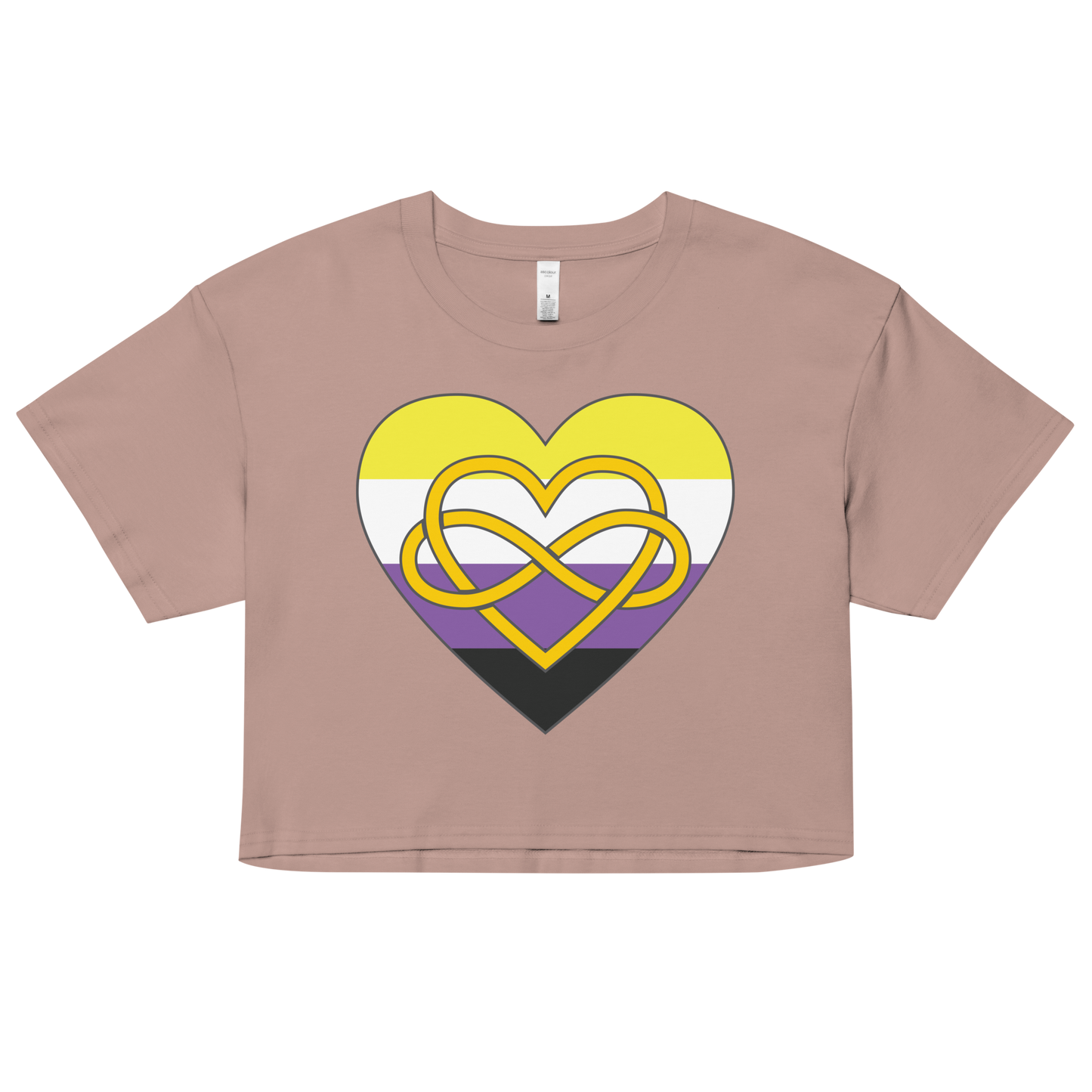 Polyamory Infinity Heart Non-binary Pride Women’s crop top