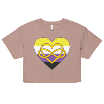 Polyamory Infinity Heart Non-binary Pride Women’s crop top