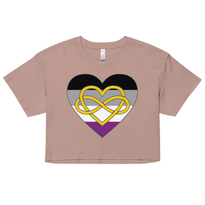 Polyamory Infinity Heart Asexual Pride Women’s crop top