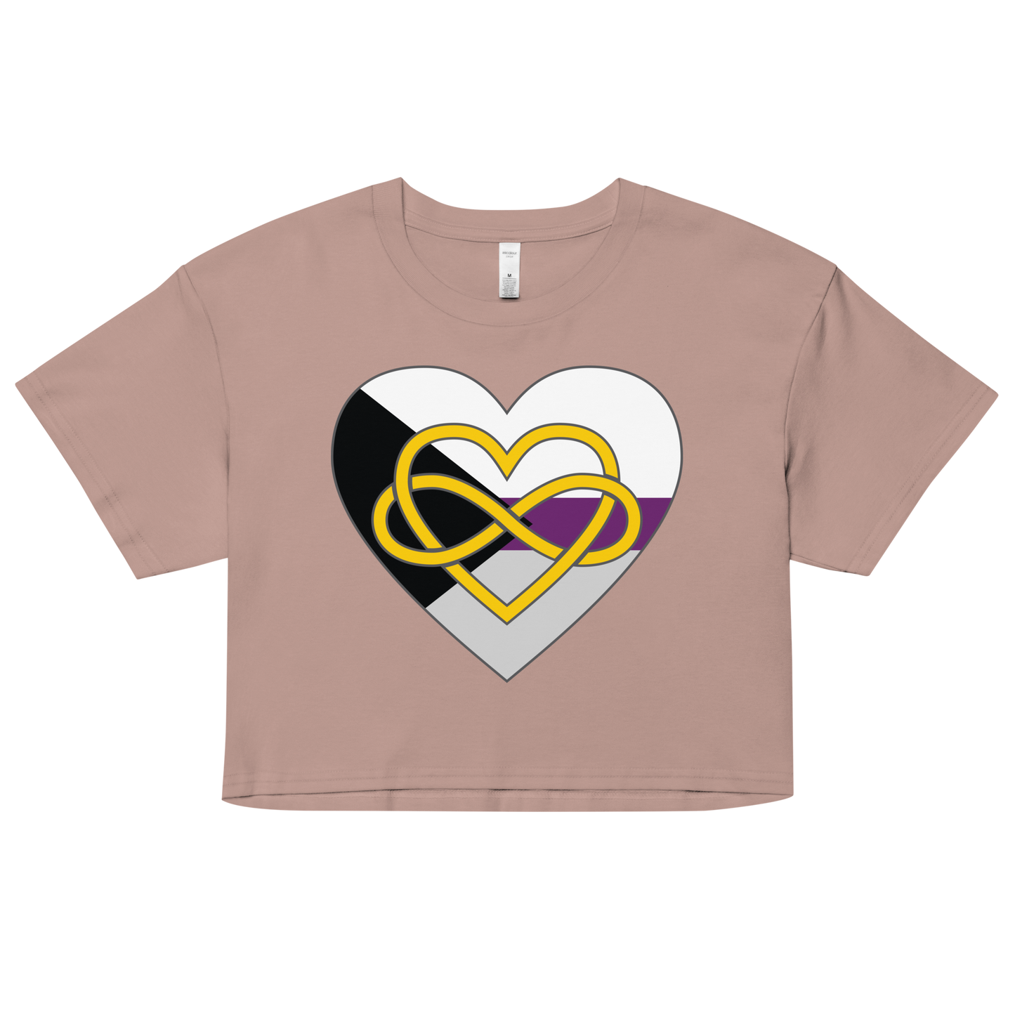 Polyamory Infinity Heart Demisexual Pride Women’s crop top