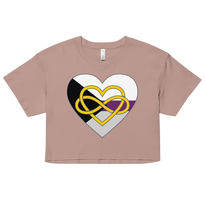 Polyamory Infinity Heart Demisexual Pride Women’s crop top