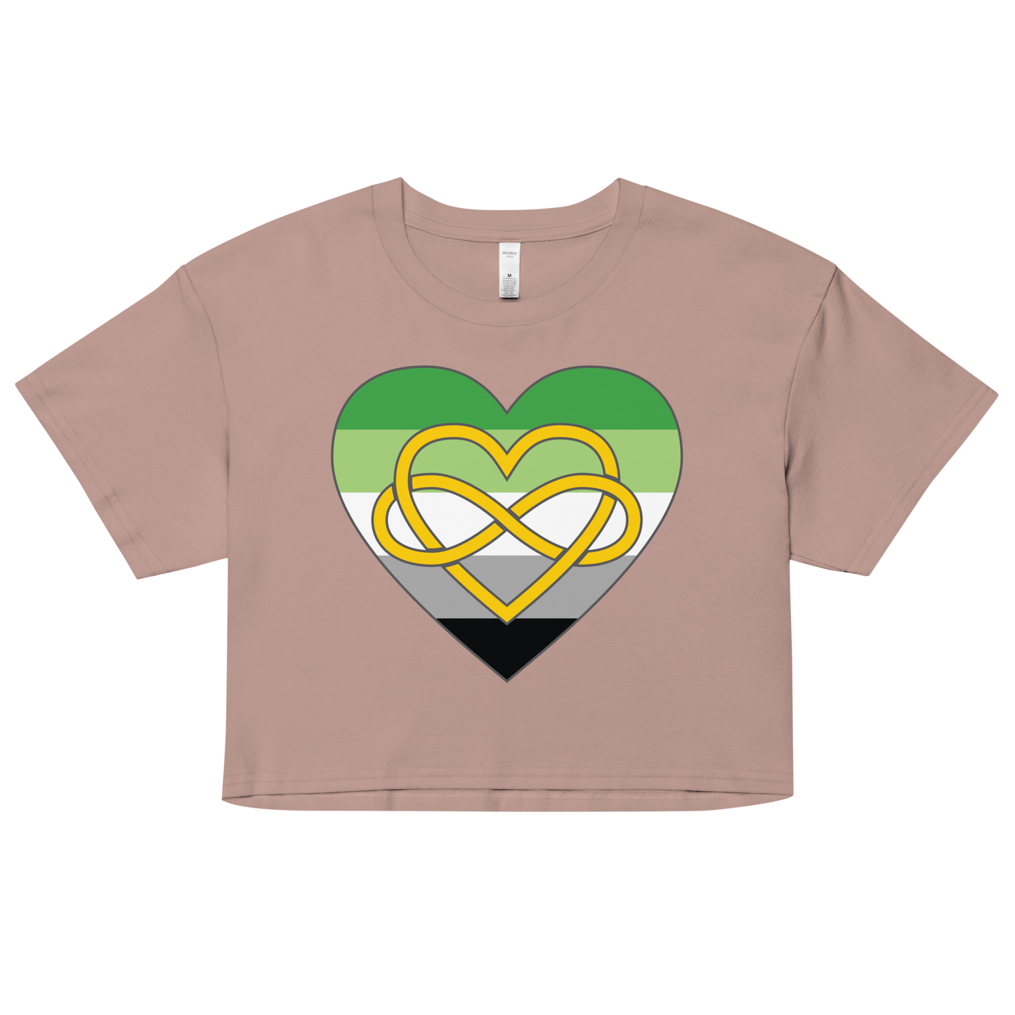 Polyamory Infinity Heart Aromantic Pride Women’s crop top